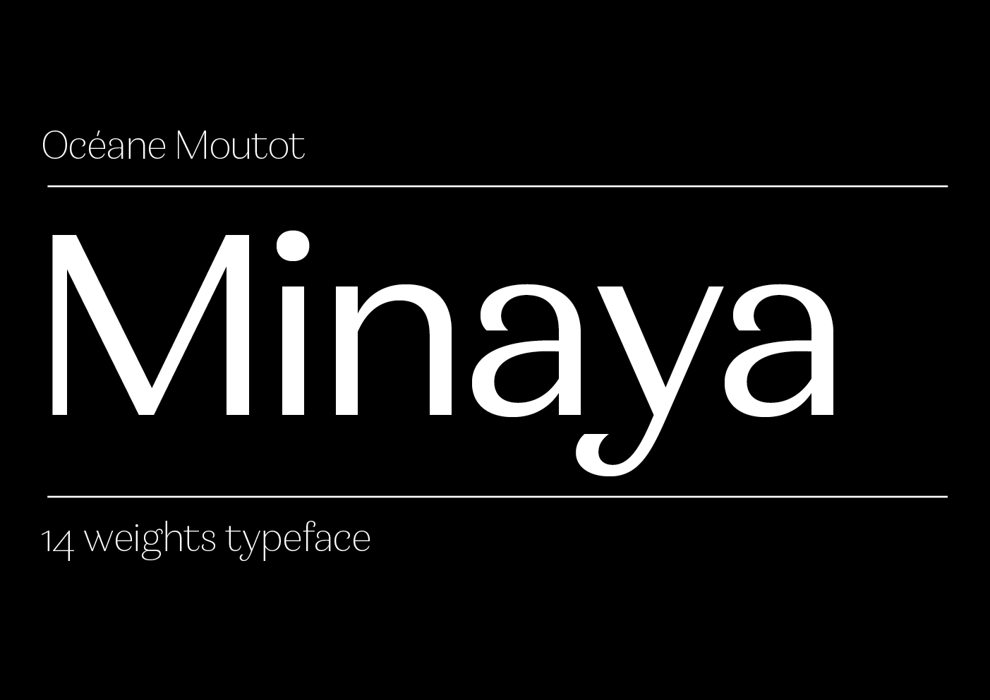 Visuel de la typographie Minaya